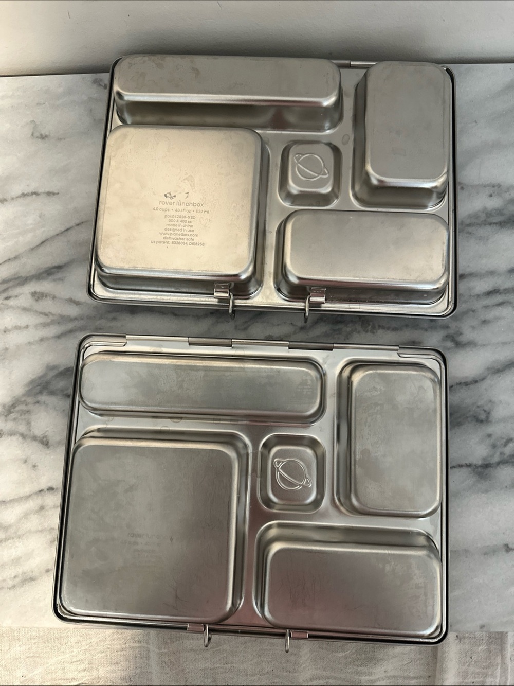 Rover planet box Stainless Steel Compartment Lunch box bento box set of 2 - Picture 4 of 9